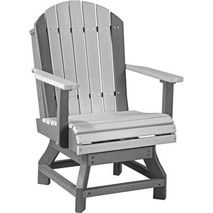 Adirondack Swivel Chair Swivel Chair Dining Height / Dove Gray & Slate