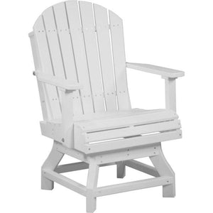 Adirondack Swivel Chair Swivel Chair Dining Height / White