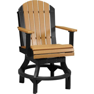 Adirondack Swivel Chair Swivel Chair Counter Height / Cedar & Black