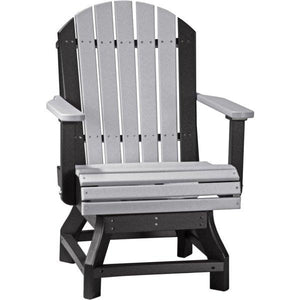 Adirondack Swivel Chair Swivel Chair Dining Height / Dove Gray & Black
