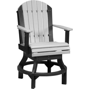 Adirondack Swivel Chair Swivel Chair Counter Height / Dove Gray & Black