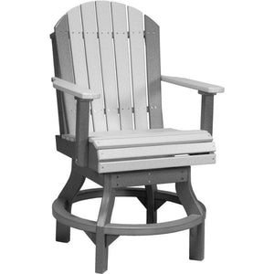 Adirondack Swivel Chair Swivel Chair Counter Height / Dove Gray & Slate
