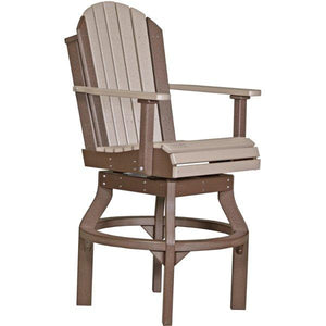 Adirondack Swivel Chair Swivel Chair Bar Height / Weatherwood & Chestnut Brown