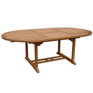 Anderson Teak Bahama 87" Oval Extension Table Extra Thick Wood Outdoor Tables