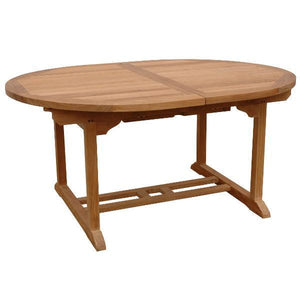 Anderson Teak Bahama 87" Oval Extension Table Extra Thick Wood Outdoor Tables