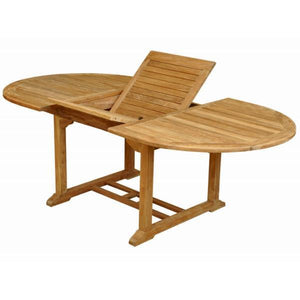 Anderson Teak Bahama 87" Oval Extension Table Extra Thick Wood Outdoor Tables