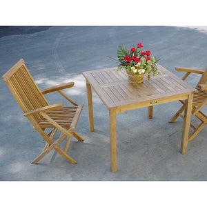 Anderson Teak Bahama Classic 3-Pieces Bistro Table Set Dining Set