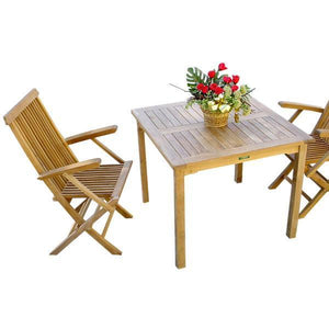 Anderson Teak Bahama Classic 3-Pieces Bistro Table Set Dining Set