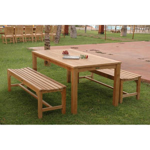 Anderson Teak Bahama Hampton 3-Pieces Dining Set Bench
