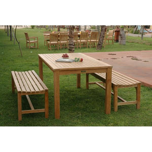 Anderson Teak Bahama Hampton 3-Pieces Dining Set Bench