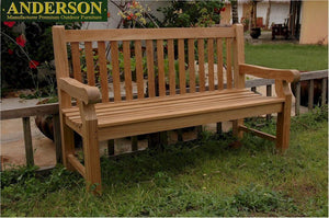 Anderson Teak Devonshire Extra Thick Bench Garden Benches No Cushion / 3 Seater