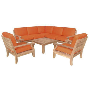 Anderson Teak Riviera Luxe 8-Pieces Modular Set Seating Set