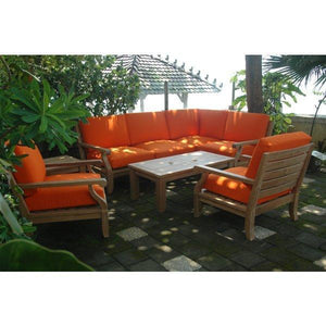 Anderson Teak Riviera Luxe 8-Pieces Modular Set Seating Set