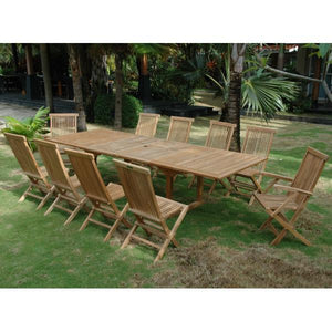 Anderson Teak Valencia Classic 11-Pieces Dining Set Dining Set