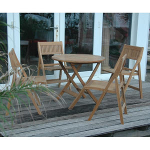 Anderson Teak Windsor 5-Pieces Folding Round Bistro Set Dining Set