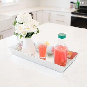 Antiqued Galvanized Steel Trays Trays