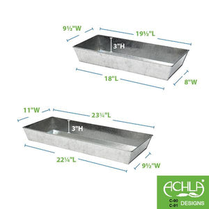 Antiqued Galvanized Steel Trays Trays