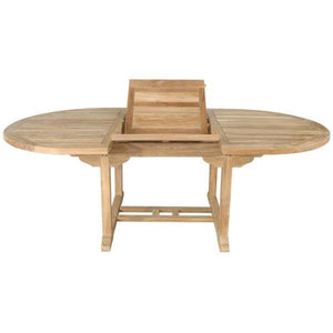 Bahama 87" Oval Extension Table Extra Thick Wood Outdoor Tables