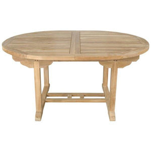 Bahama 87" Oval Extension Table Extra Thick Wood Outdoor Tables