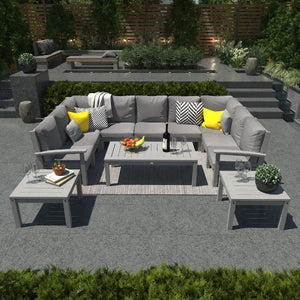 Bespoke Deep Seating 12 pc Sectional Sofa Set with Conversation and 2 Side Table Sectional Set