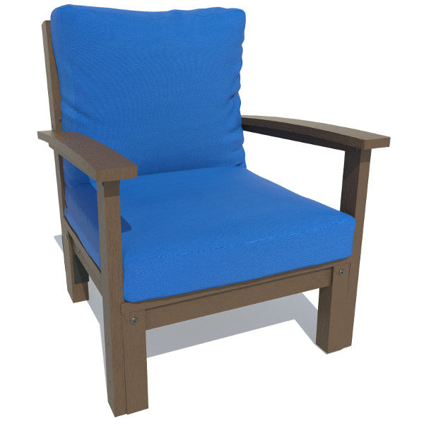 Bespoke Deep Seating Chair Chair Cobalt Blue / Weathered Acorn