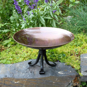 Burnt Copper Birdbath Birdbath