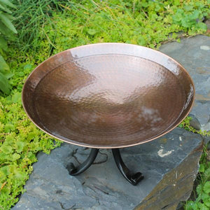 Burnt Copper Birdbath Birdbath