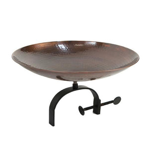 Burnt Copper Birdbath Birdbath Birdbath with Over Rail Bracket