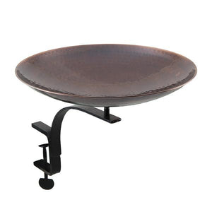 Burnt Copper Birdbath Birdbath Birdbath with Rail Mount Bracket