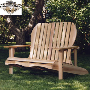 Cedar Adirondack Loveseat Bench Garden Bench