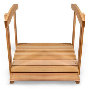Cedar Garden Bridge with Side Rails Garden Bridge