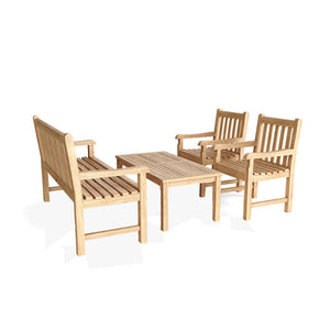 Classic 3-Seater 4-Pieces Conversation Set Conversation Set