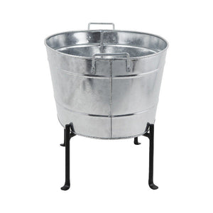 Classic Oval Galvanized Tub with Folding Stand