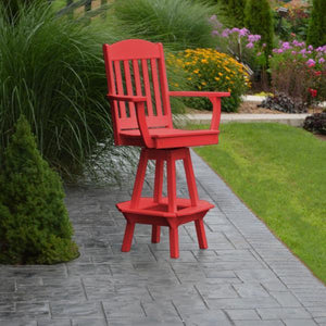 Classic Swivel Bar Chair with Arms Outdoor Chair