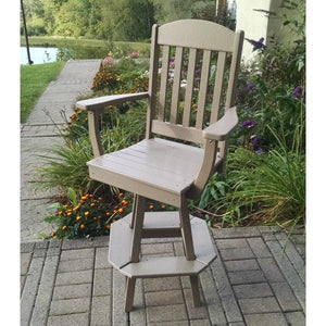 Classic Swivel Bar Chair with Arms Outdoor Chair