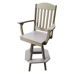 Classic Swivel Bar Chair with Arms Outdoor Chair