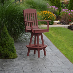 Classic Swivel Bar Chair with Arms Outdoor Chair