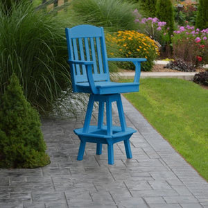 Classic Swivel Bar Chair with Arms Outdoor Chair