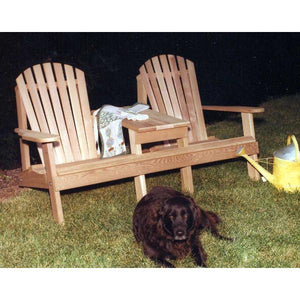 Creekvine Design Cedar American Forest Adirondack Settee Adirondack Unfinished