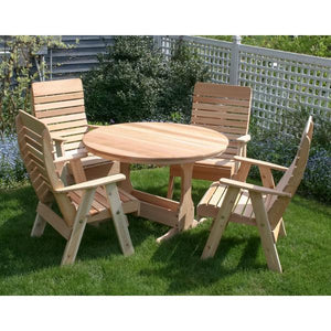 Creekvine Design Cedar Backyard Estate Patio Dining Collection Picnic Table Unfinished