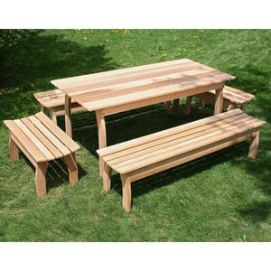 Creekvine Design Cedar Family Dining Set Picnic Table 46 Inch / No