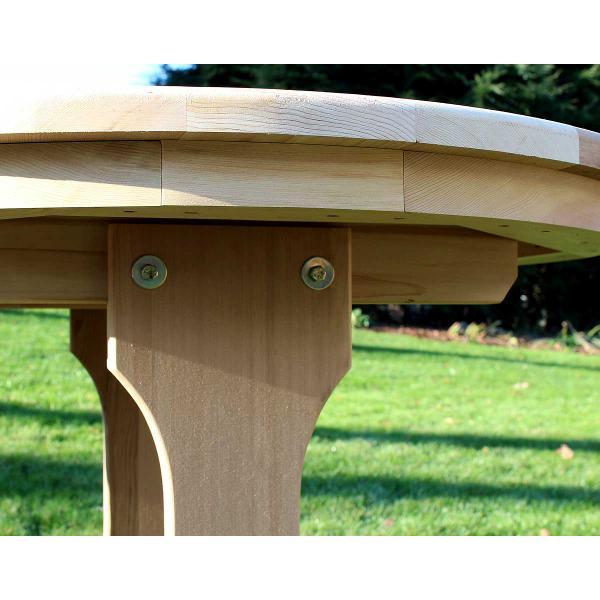 Creekvine Design Cedar Round Trestle Dining Set Picnic Table 35 Inch / Unfinished / No