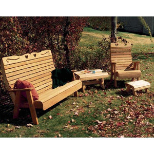 Creekvine Design Cedar Royal Country Hearts Patio Group Garden Benches Unfinished