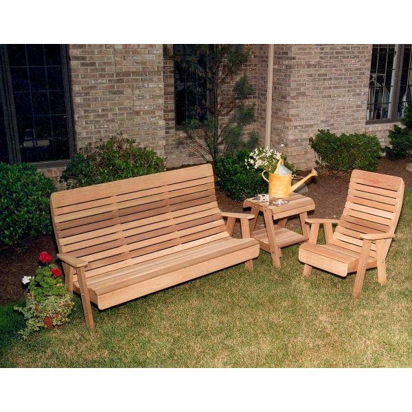 Creekvine Design Cedar Twin Ponds Bench &amp; Chair Collection Garden Benches Unfinished