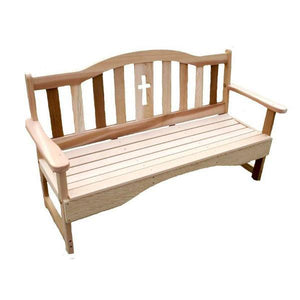 Creekvine Designs Cedar Holy Cross Garden Bench Garden Benches