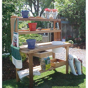 Drawer, Towel Bar and Side Bins Add On to Gardeners Bench Gardener Bench