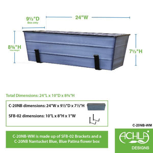 Flower Box with Wall Brackets Flower Box