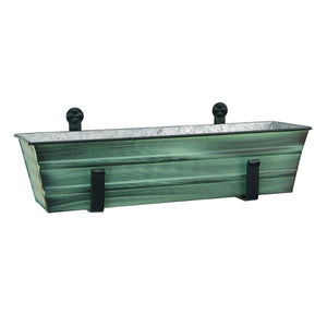 Flower Box with Wall Brackets Flower Box Small / Green