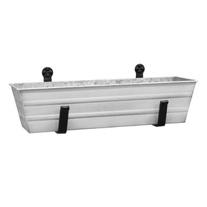 Flower Box with Wall Brackets Flower Box Small / White