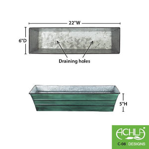 Galvanized Steel Flower Box Planter Flower Box